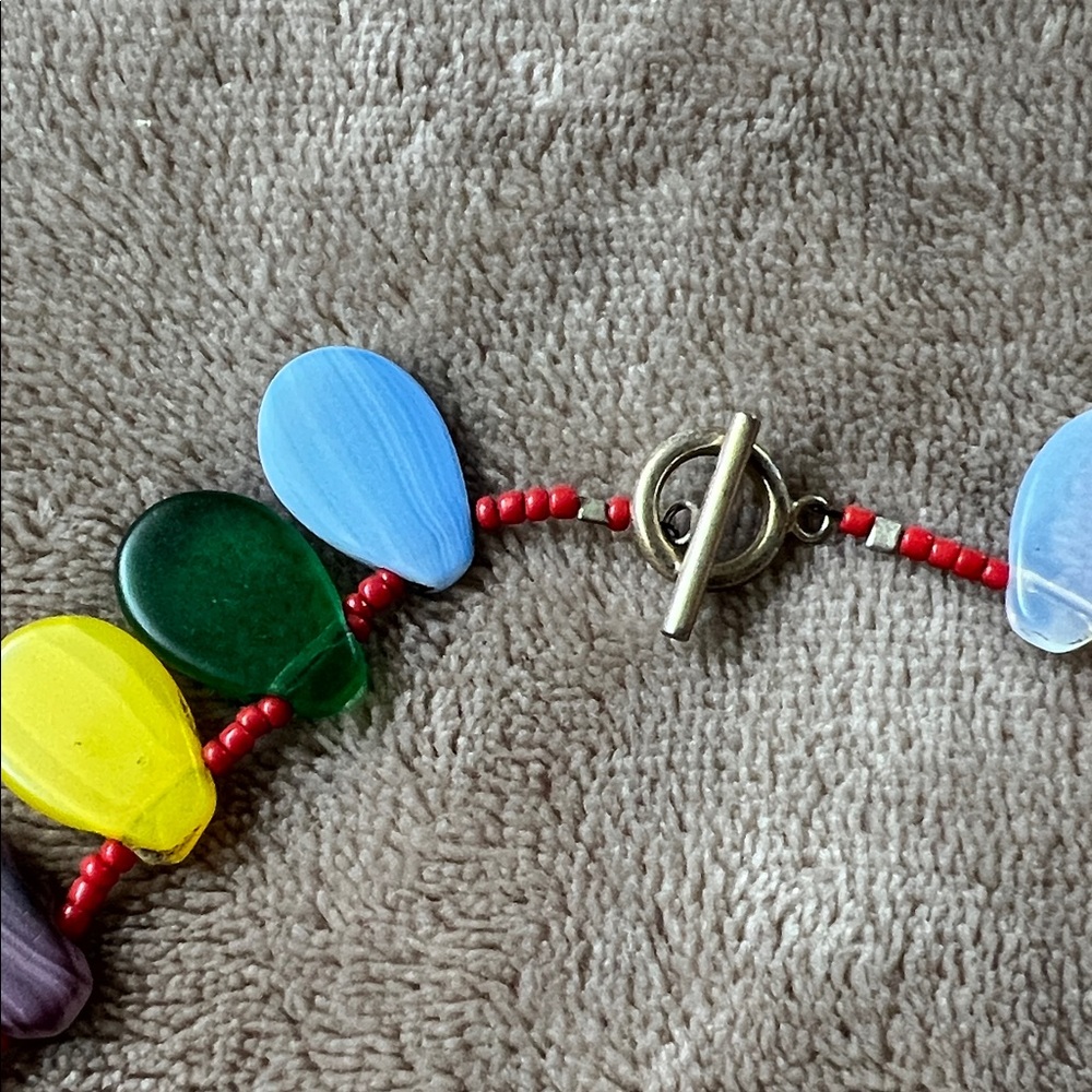 Vintage Mali Glass Necklace, Wedding Bead, Bohemian (Czech) - Picture 2 of 8